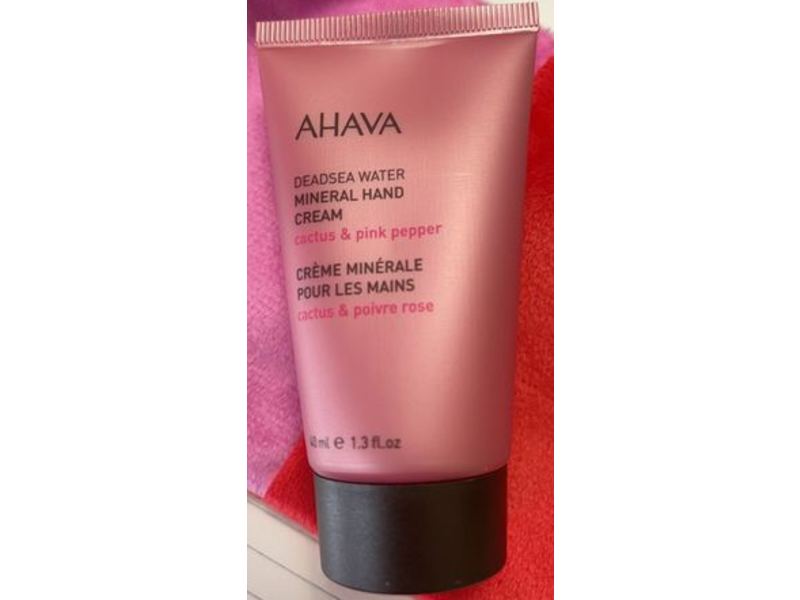 Ahava Deadsea Water Mineral Hand Cream, Cactus & Pink Pepper, 1.3 fl oz/40 mL
