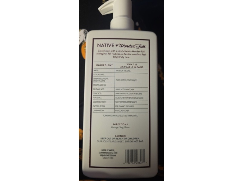 Native Daily Clean Conditioner, Hazelnut & Shortbread Crust, 16.5 fl oz/487 mL