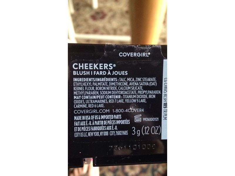Covergirl Cheekers Blush, True Plum 185, 0.12 oz (Pack of 3)