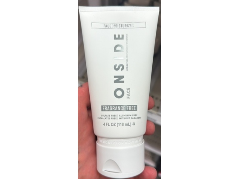 Onside Face Moisturizer, Fragrance-Free, 4 fl oz/118 mL