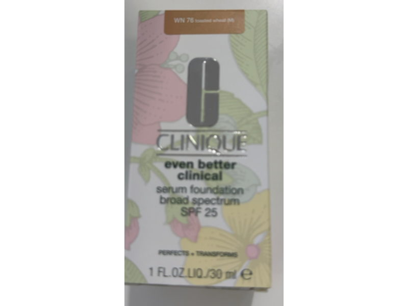 Clinique Even Better Clinical Foundation, WN76 Toasted Wheat, SPF 25, 1 fl oz/30 mL