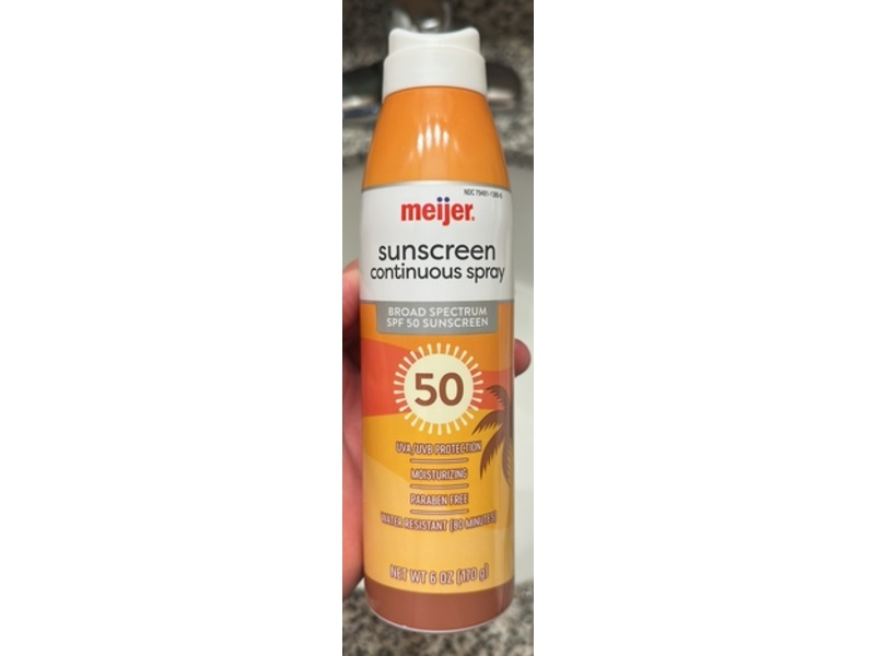 Meijer Sunscreen Continous Spray, SPF 50, 6 oz/170 g
