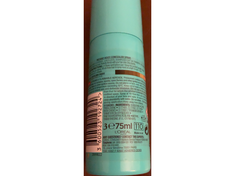 L'Oreal Magic Retouch Instant Root Concealer Spray, Light Blonde, 75 mL