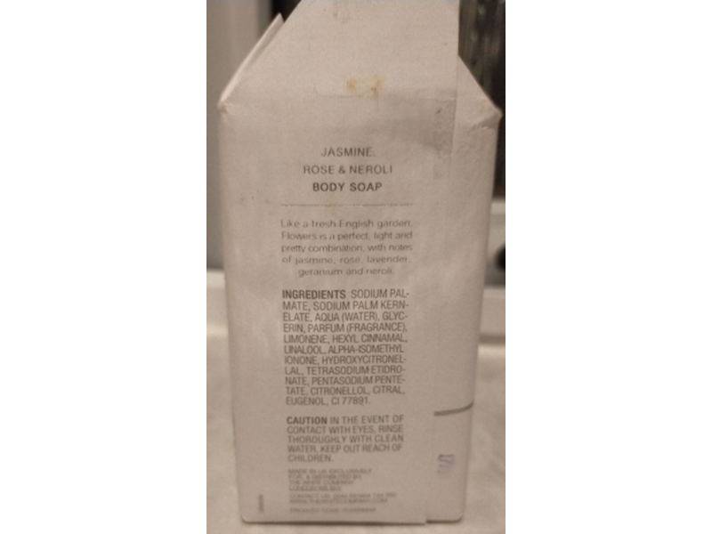 The White Company Flowers Body Soap, Jasmine, Rose & Neroli, 5.2 oz/150 g