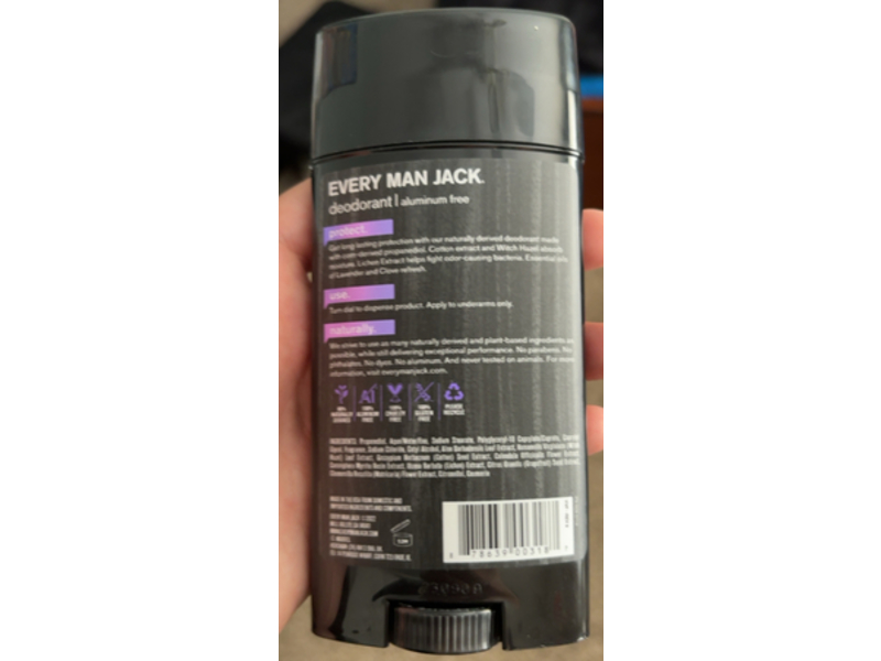 Every Man Jack Marvel Black Panther Deodorant, Wakanda Herbs, 3.0 oz/85 g, Pack Of 2