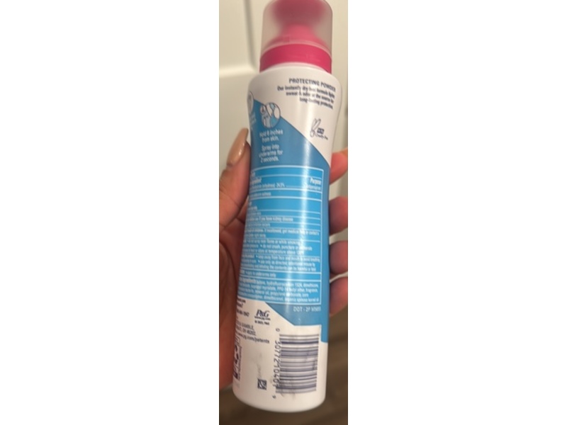 Secret Outlast Sweat & Odor Antiperspirant/Deodorant Dry Spray, Protection Powder, 4.1 oz/116 g, 3 Pack