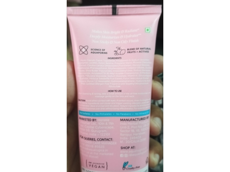 Aqualogica Radiance Moisturizer, 100 g