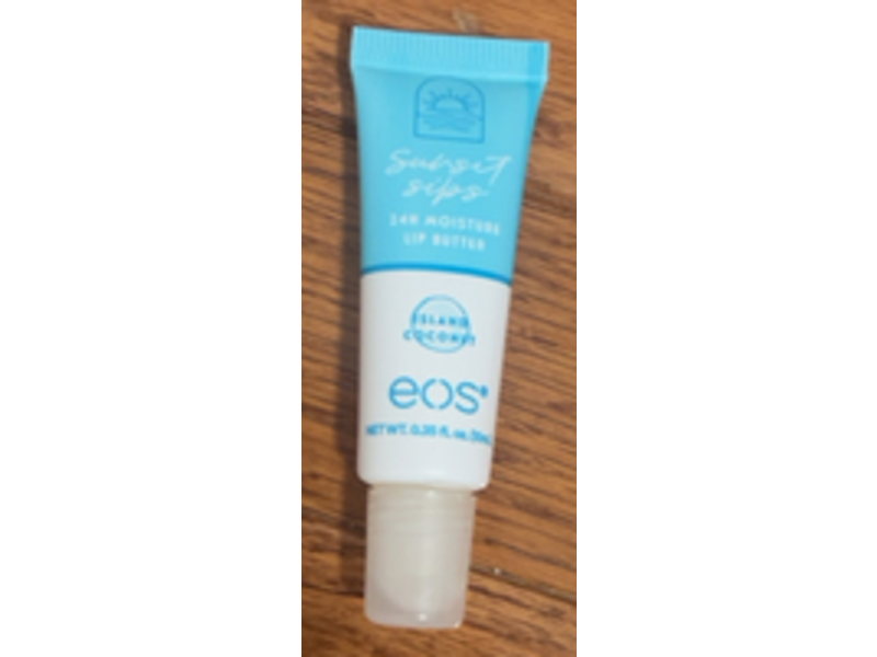 EOS Sunset Sips Lip Butter, Island Coconut, 0.35 fl oz/10 mL