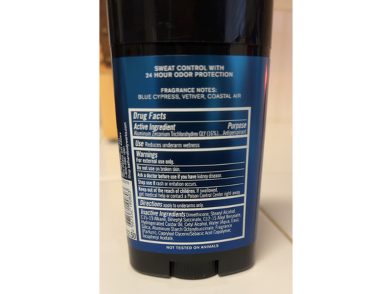 Bath & Body Works Men's Collection Antiperspirant Deodorant, Ocean, Sweat & Odor Control, 2.7 oz/77 g