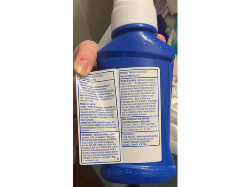 Colgate Peroxyl Antiseptic Mouth Sore Rinse, Mild Mint, 8 fl oz/237 mL