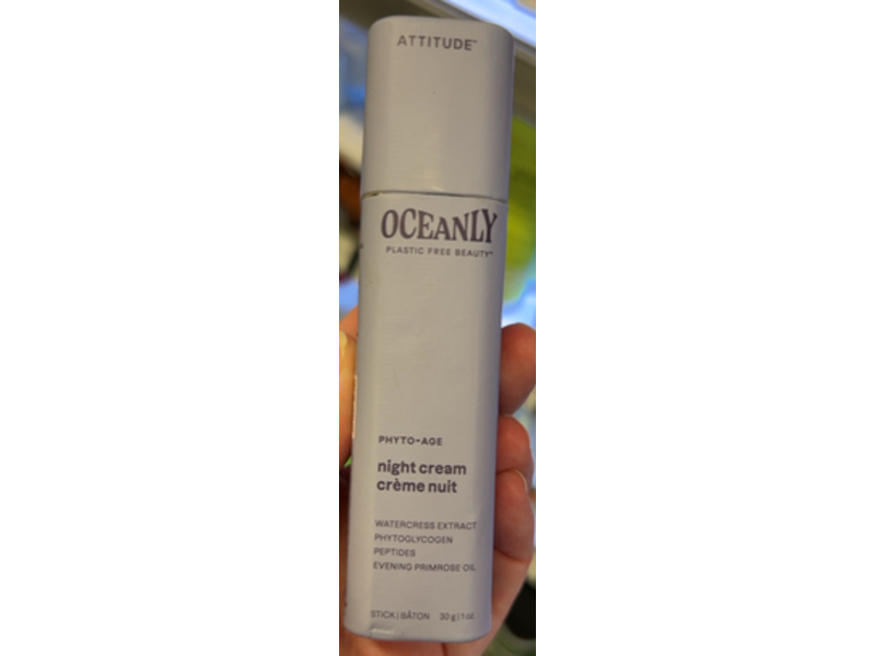 Attitude Oceanly Night Cream, Phyto Age, 1 oz/30 g