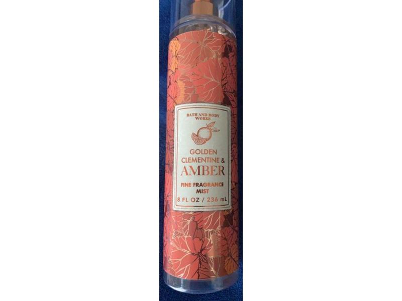 Bath and Body Works Golden Clementine & Amber Fine Fragrance Mist, 8 fl oz/236 mL
