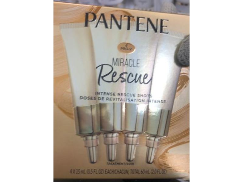 Pantene Miracle Intense Rescue Shots Treatment, Rescue, 0.5 fl oz/15 mL, Pack of 4