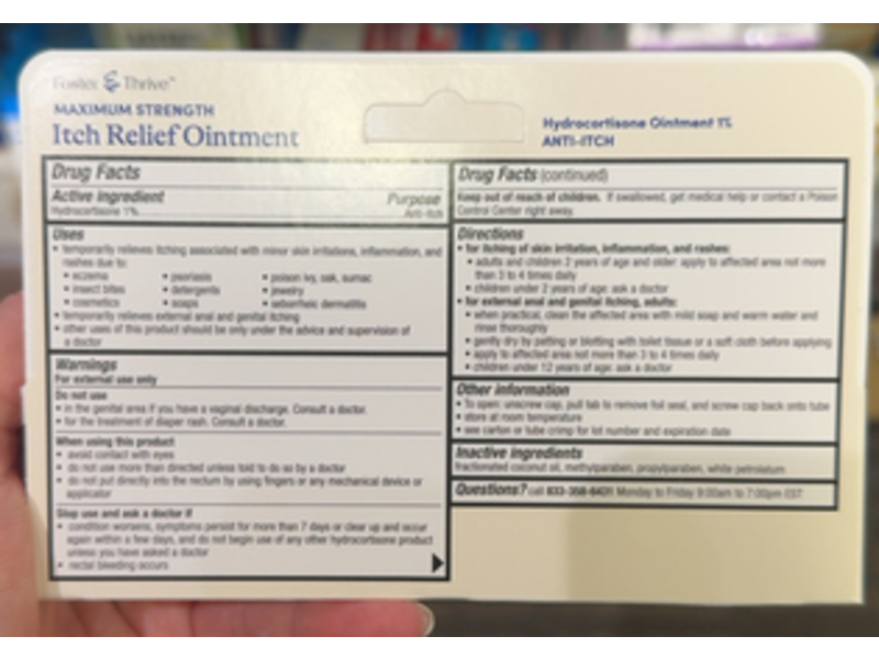 Foster & Thrive Itch Relief Ointment, 1 oz/28.4 g