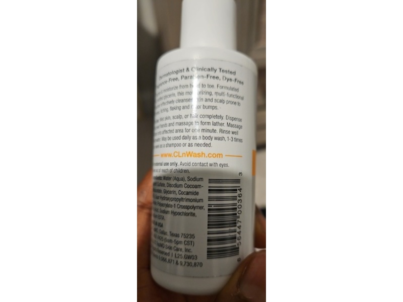 CLn 2-In-1 Gentle Wash & Shampoo, 3 fl oz/89 mL