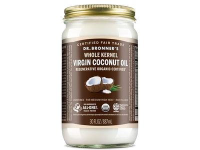 Dr. Bronner's Whole Kernel Vrigin Coconut Oil, 30 fl oz/887 mL