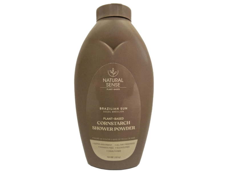 Natural Sense Brazilian Sun Shower Powder, Cornstarch, 10 oz/283 g