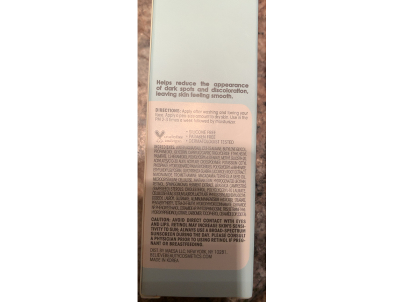 Believe Beauty Renewing Retinol Serum, Retinol, 1 fl oz/30 mL