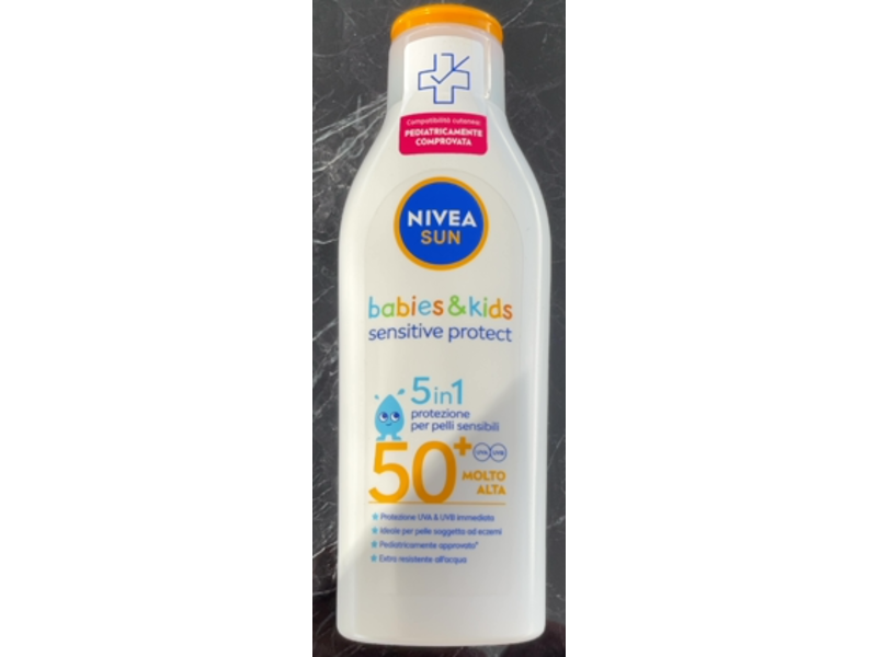 Nivea Sun Babies & Kids 5 In 1 Sensitive Protect, SPF 50+, 200 mL