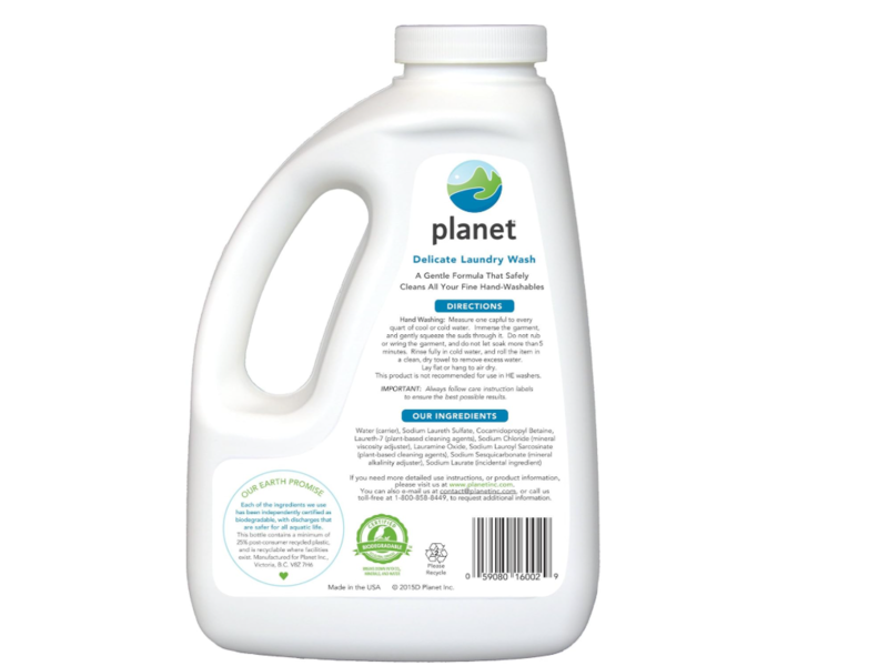 Planet Delicate Laundry Wash, Free & Clear, 32 fl oz/946 mL, Pack Of 8