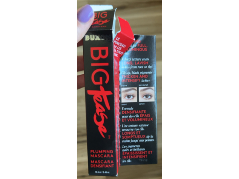 Buxom Big Tease Plumping Mascara, Blackest Black, 0.45 oz/13.5 mL