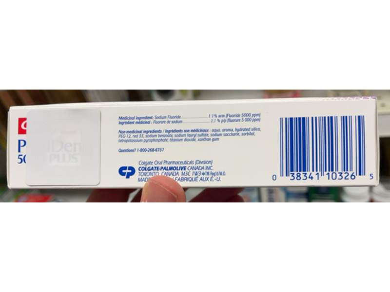 Colgate PreviDent 500 Plus High Strength Fluoride Toothpaste, Fruitastic, 39 mL