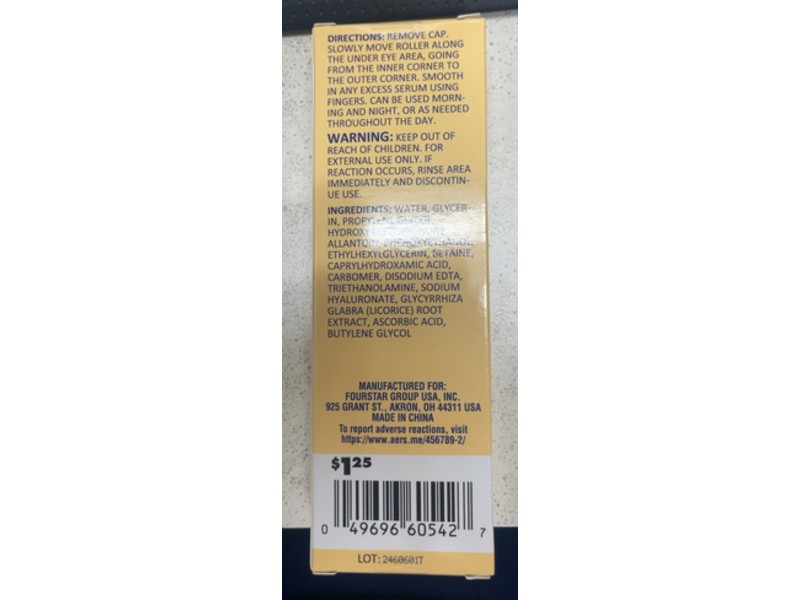 b.Pure Illuminate Under Eye Roller Serum, Vitamin C, 0.5 fl oz/15 mL