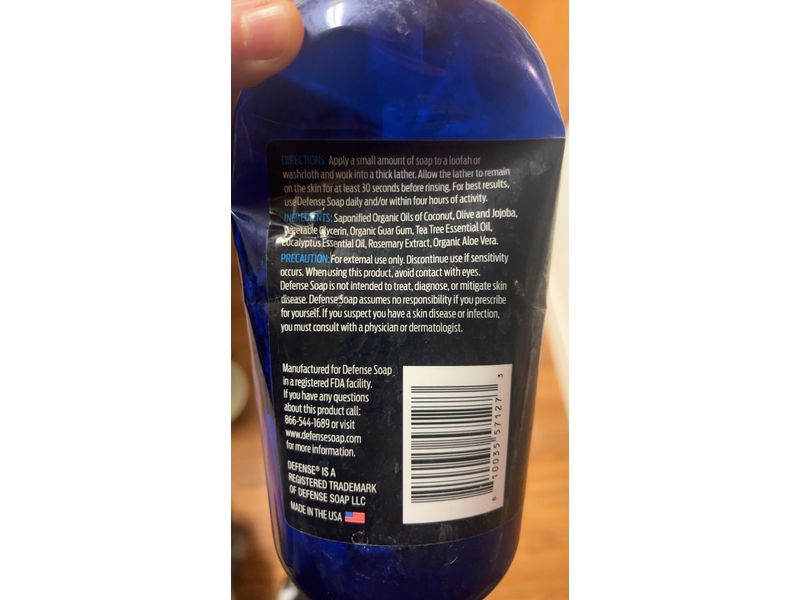 Defense Daily Clean All Natural Original Shower Gel, Tea Tree & Eucalyptus Essential Oils, 32 fl oz/946 mL