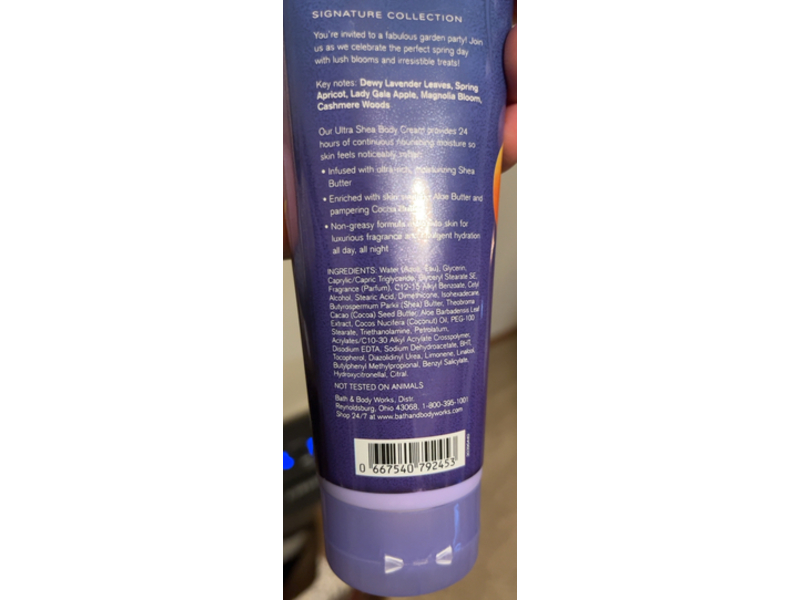 Bath & Body Works Body Cream, Lavender Spring Apricot, 8 oz/226 g
