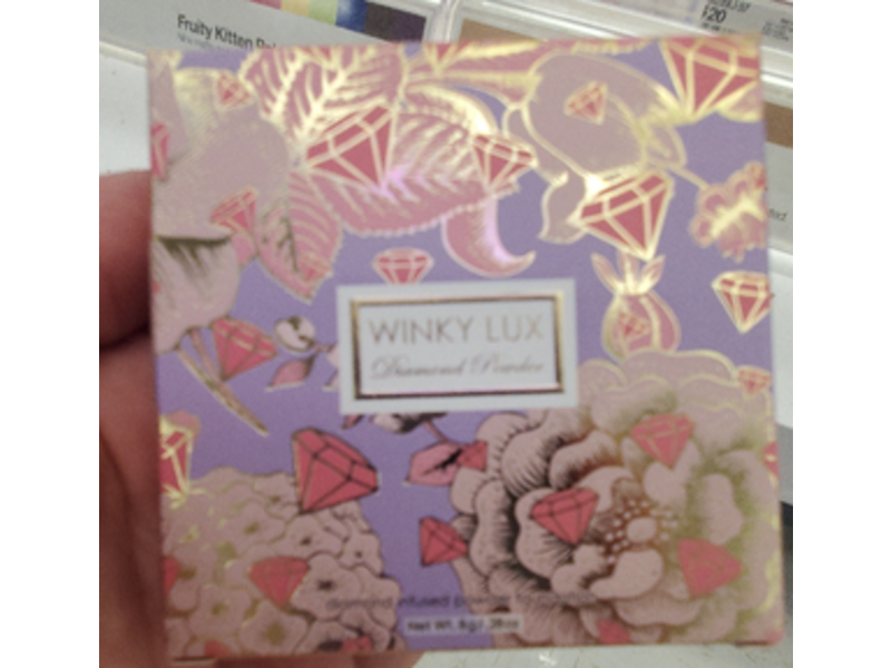 Winky Lux Diamond Infused Powder Foundation, Light, 0.28 oz/8 g