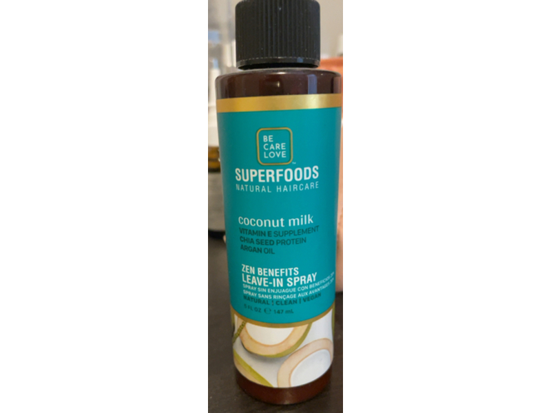 Be Care Love Superfoods Leave In Spray, Coconut Milk, 5 fl oz/147 mL