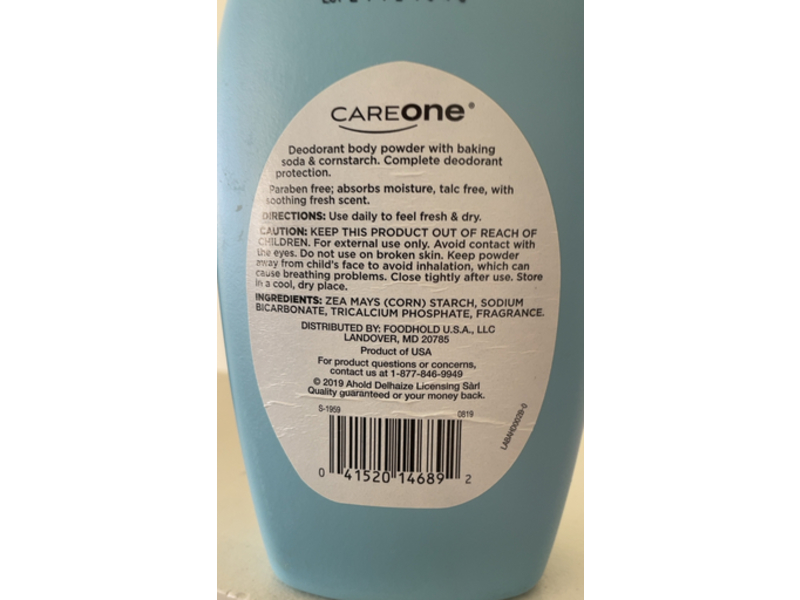 Careone Shower Powder, Fresh Scent, 10 oz/283 g