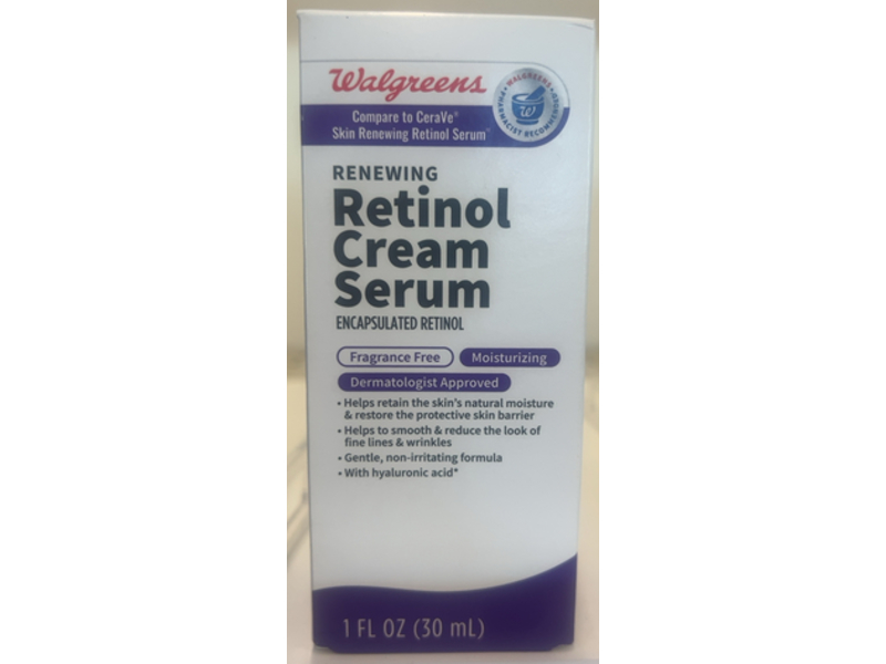 Walgreens Renewing Retinol Cream Serum, 1 fl oz/30 mL