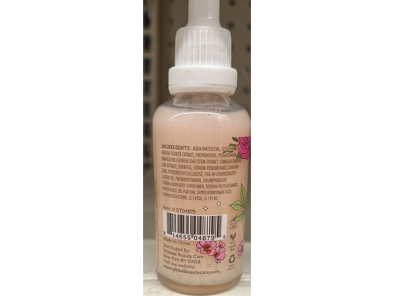 Global Beauty Care Facial Oil, Geranium + Rose, 1.7 fl oz/50 mL
