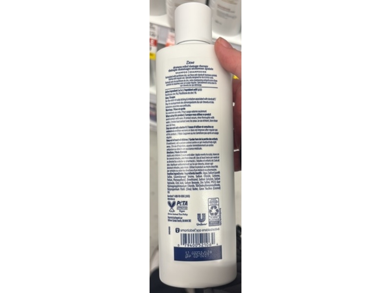 Dove Dryness Relief Shampoo, Pyrithione Zinc, 355 mL