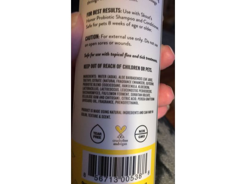 Skout's Honor Probiotic Deodorizer, Honeysuckle, 8 fl oz/236 mL