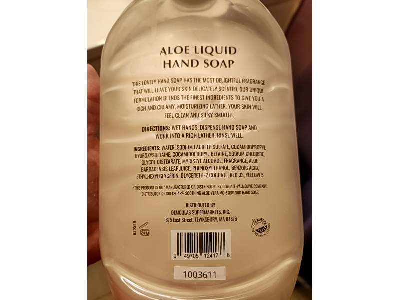 Market Basket Liquid Hand Soap, Aloe, 56 fl oz/1.65 L