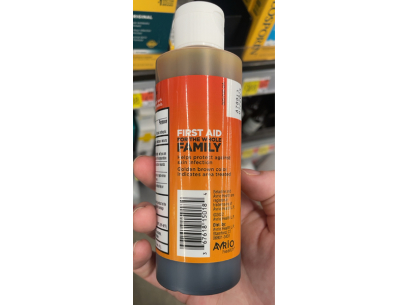 Betadine Antiseptic First Aid Solution, Povidone-Iodine, 6 fl oz/177 mL