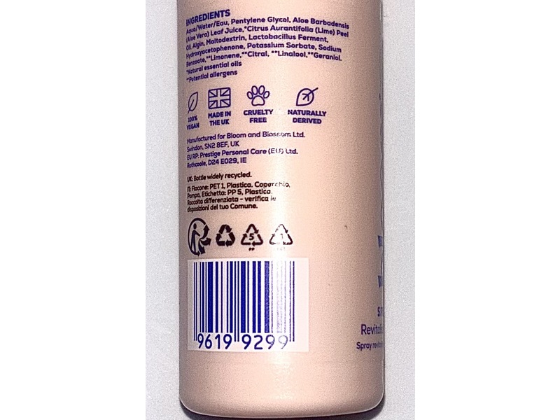 Bloom & Blossom Revitalising Leg & Foot Spray, Spritzy Toes, 100 mL