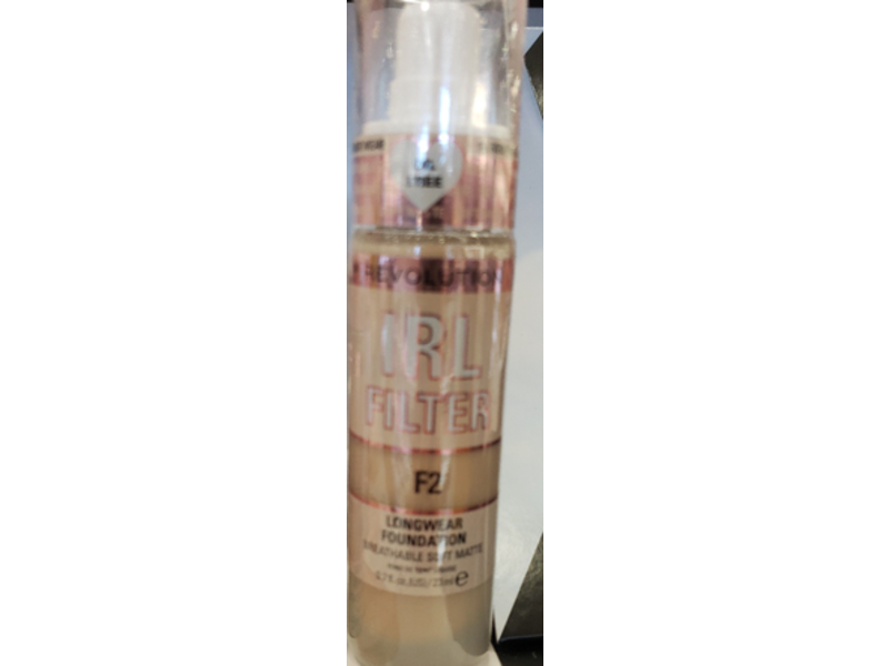 Revolution IRL Filter Longwear Foundation, F2, 23 mL