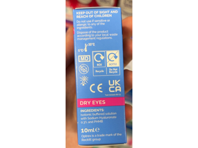 Optrex Comforts & Soothes Moisturizing Eye Drops, 10 mL