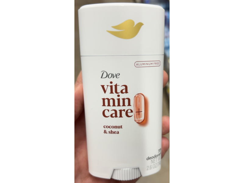 Dove Vitamin Care + Deodorant, Coconut & Shea, 2.6 oz/74 g
