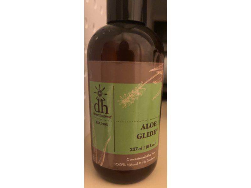 Desert Harvest Glide 100% Natural Sexual Lubricant, Aloe, 8 fl oz/237 mL