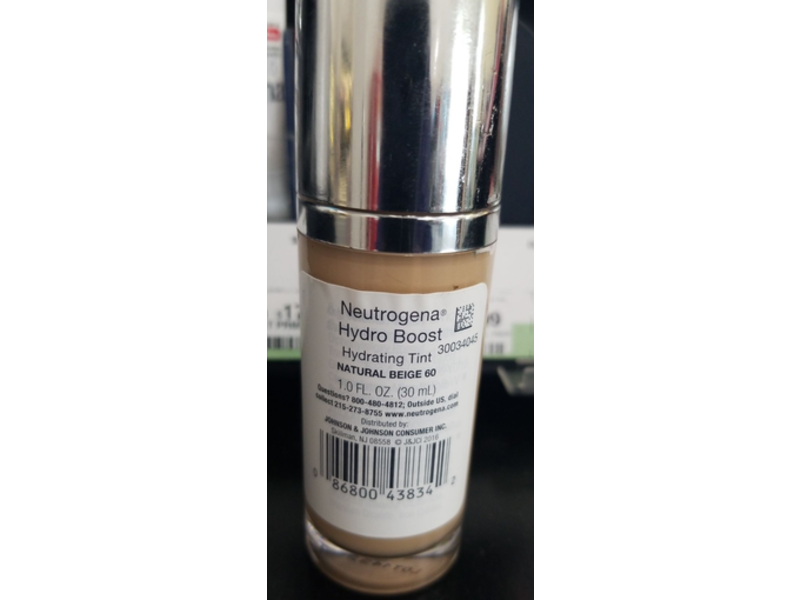 Neutrogena Hydro Boost Hydrating Tint, 60 Natural Beige, 1.0 fl oz/30 mL