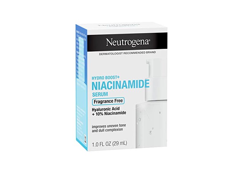 Neutrogena Hydro Boost+ 10% Niacinamide Serum, Fragrance Free, 1 fl oz/29 mL