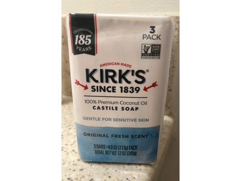 Kirk's Castile Soap, Original Fresh Scent, 4 oz/113 g, Count 3