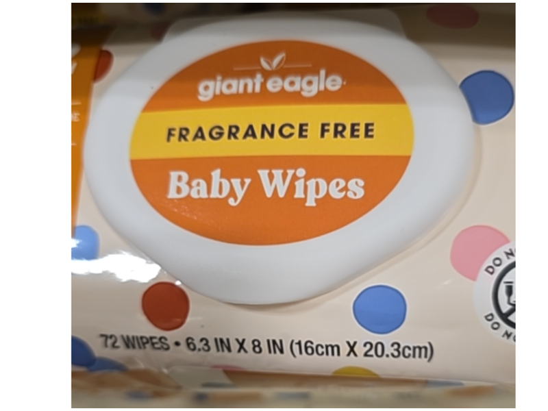 Giant Eagle Baby Wipes, Fragrance Free, 72 Count