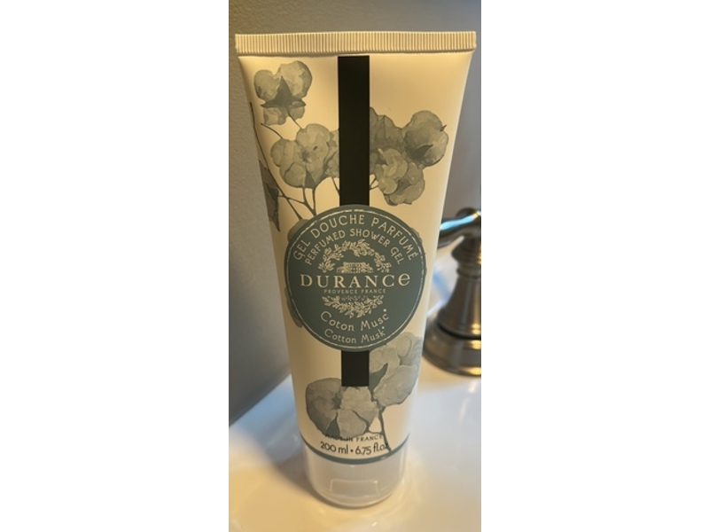 Durance Perfumed Shower Gel, Cotton Musk, 6.75 fl oz/200 mL