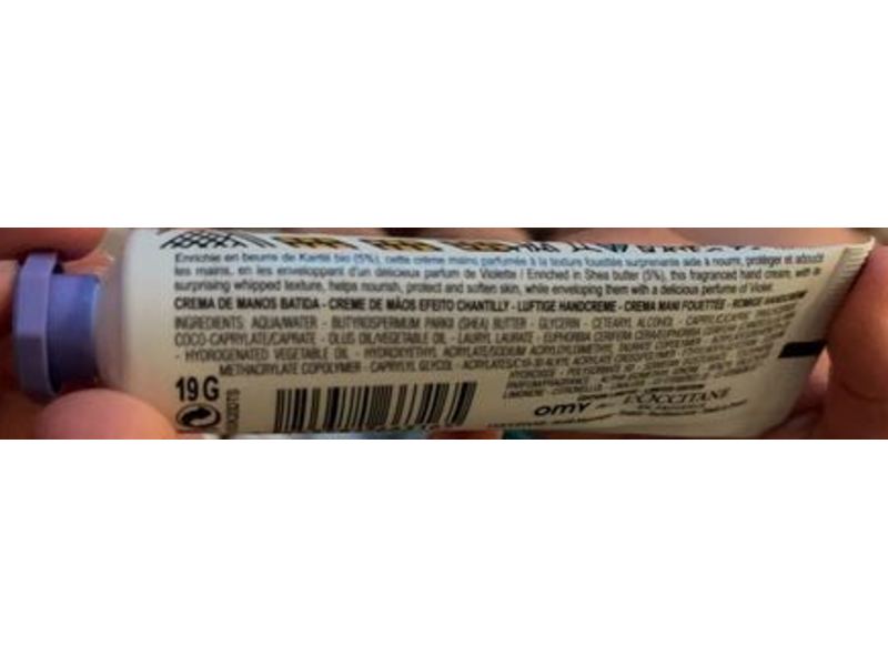 L'Occitane En Provence Ultra Light Hand Cream, Shea Butter, Violet Scent, 0.6 oz/30 mL