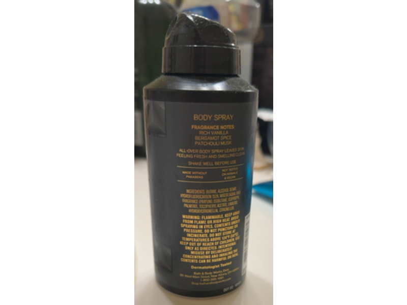 Bath & Body Works Body Spray, Vanilla Noir, 3.7 oz/104 g